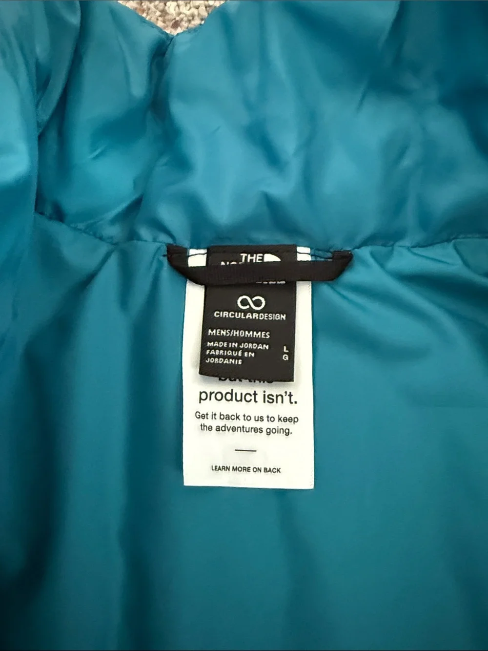 The North Face Men’s Thermal Insulated Jacket digital steel Blue Quilted Medium